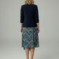 Sinead Slim Open Blazer with Ruched Sleeves - Navy