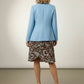 SoniaSingle Breasted Blazer with Gold Button - Sky Blue