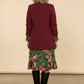 Jane Ruched Sleeve Blazer - Burgundy