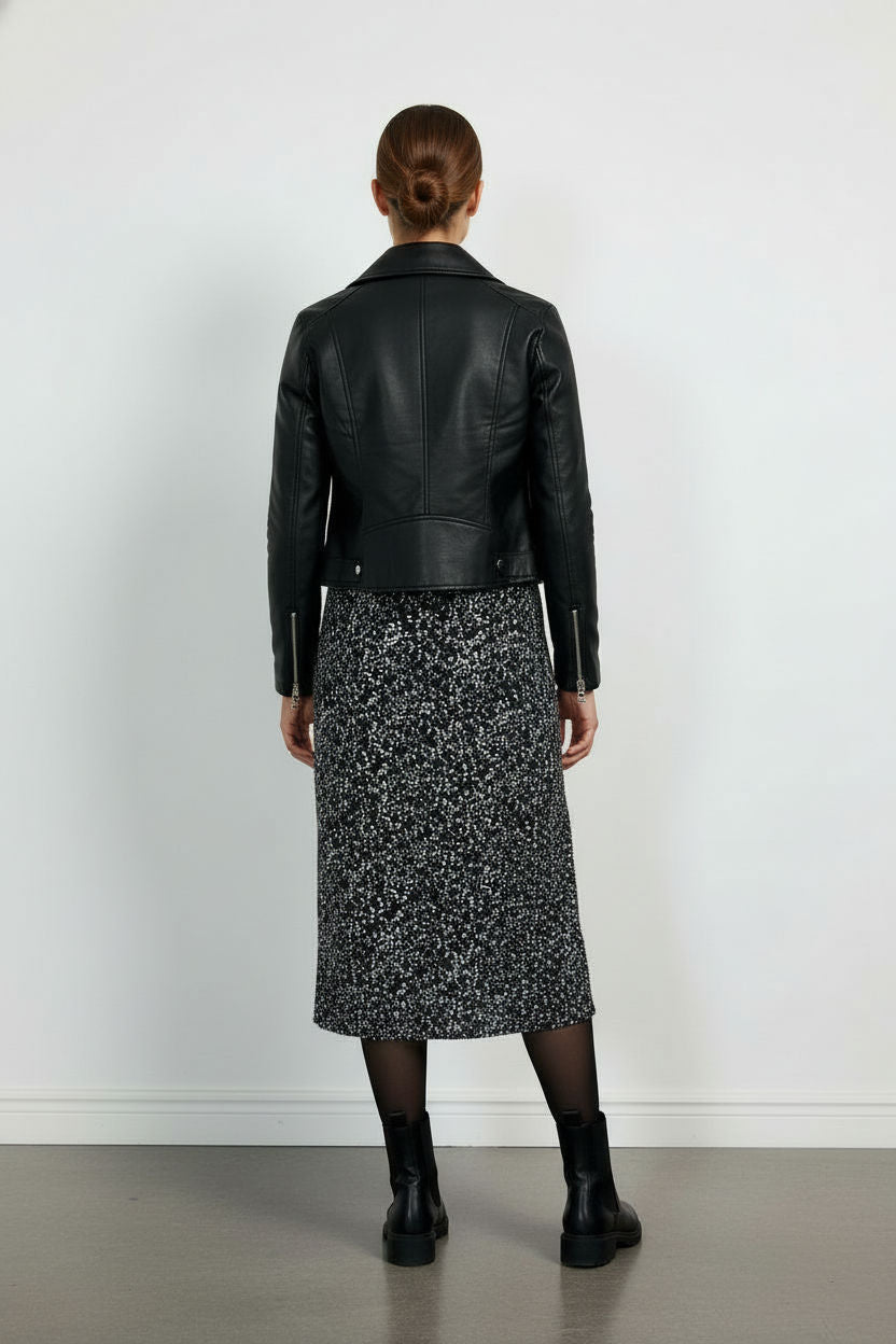 Bia Faux Leather Jacket - Black
