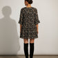 Bertie printed Short Dress - Black