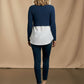 Tanya All In One Knit & Shirt - Blue