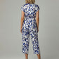 Jessica Animal Print Jumpsuit - Blue