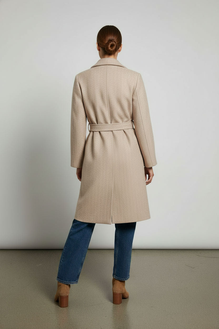 Rachel Belted Maxi Coat - Light Camel