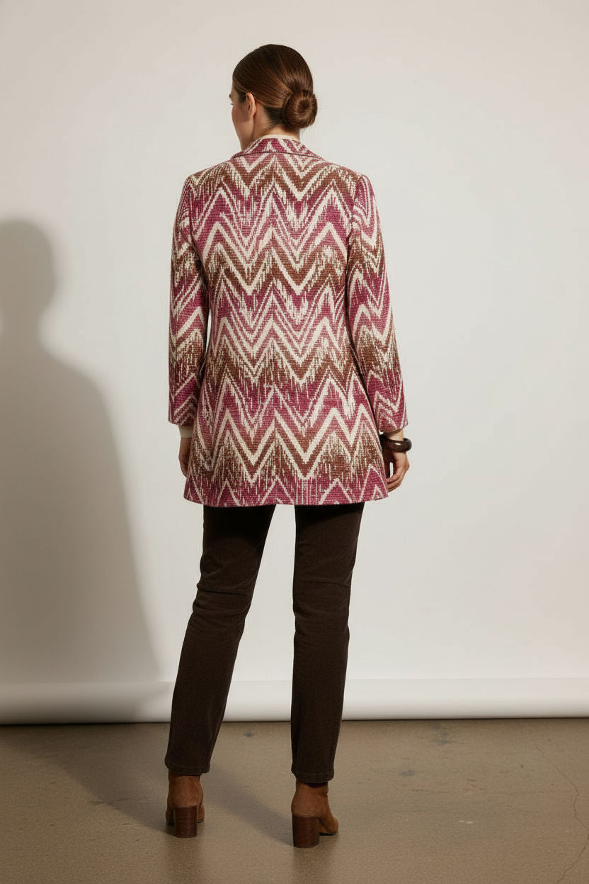 Jessica Printed Oversized Coat - Pink