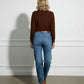 Veronica collar jumper with heart print - Brown