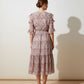 Lucy Ruffle Printed Dress - Blush