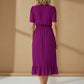 Sonya Ruffle Dress - Magenta