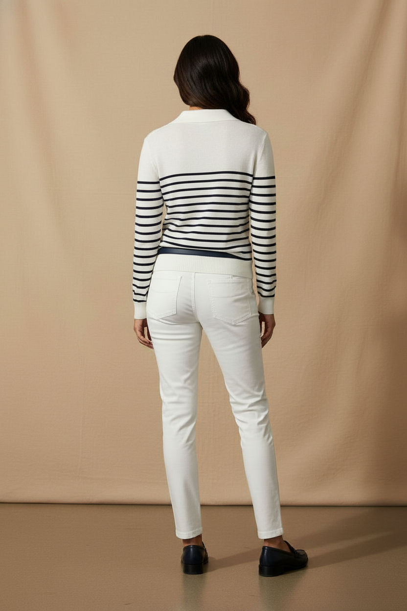 Martina Trousers with Front Pockets - White