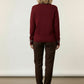 Veronica collar jumper with heart print - Burgundy