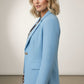 SoniaSingle Breasted Blazer with Gold Button - Sky Blue