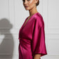 Dorah Satin Maxi Dress - Fuchsia