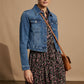 Jenny Crop Denim Jacket - Blue