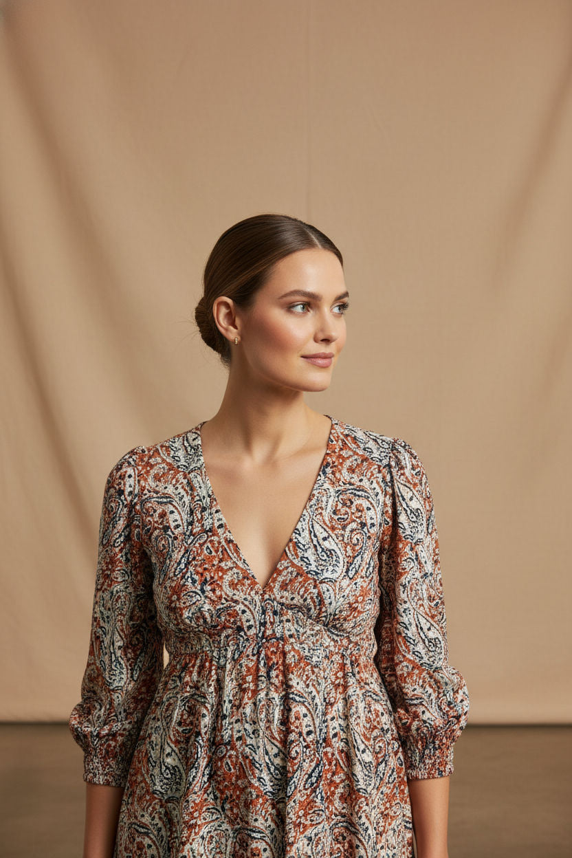 Nancy short printed dress