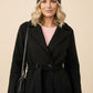 Rachel Belted Maxi Coat - Black
