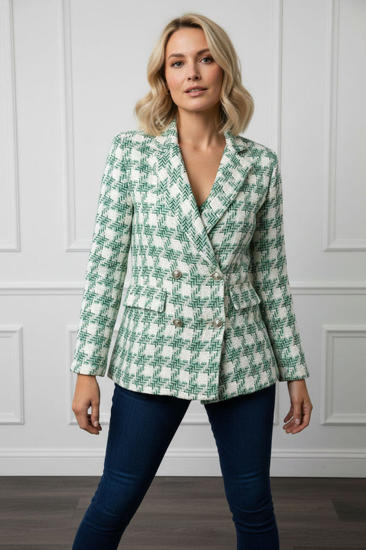 Martha Green Check Blazer