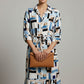 Gail Shirt Style Printed Dress - Blue