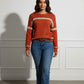 Rust Jumper with Pearl Detail