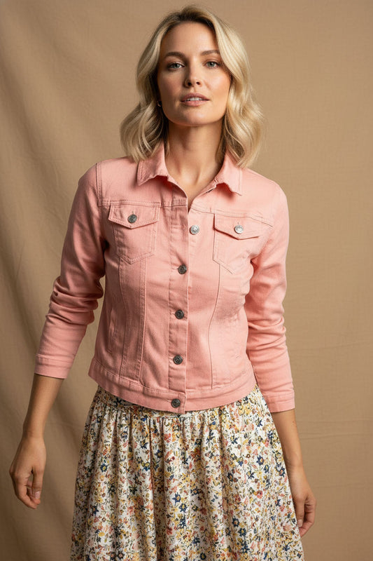 Peach Denim Jacket