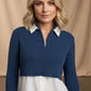 Tanya All In One Knit & Shirt - Blue