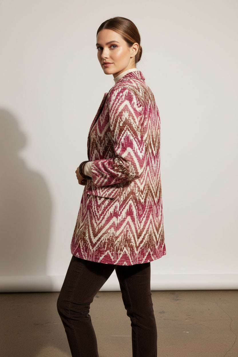 Jessica Printed Oversized Coat - Pink