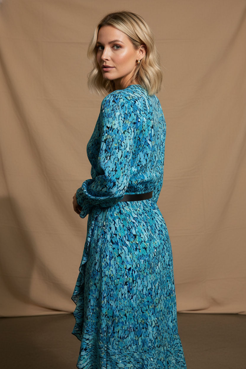 Vivian Floral Dress - Blue