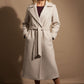 Rachel Belted Maxi Coat - Light Beige