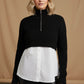 Tanya All In One Knit & Shirt - Black