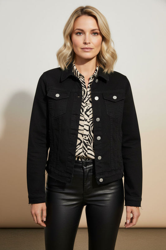 Zoey Black Denim Jacket