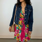 Jenny Crop Denim Jacket - Dark Blue