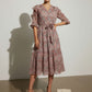 Lucy Ruffle Printed Dress - Blush