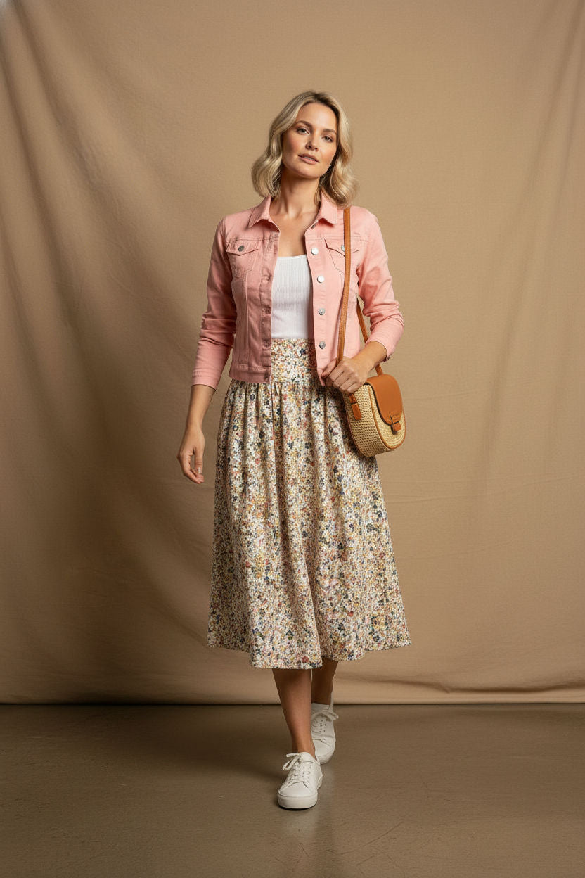 Peach Denim Jacket