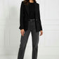 Luna Single Button Coat - Black