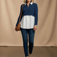Tanya All In One Knit & Shirt - Blue