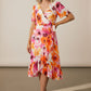 Shona Floral Ruffle Midi Dress
