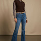 Nicole two-in-one vest and stripped shirt - Brown