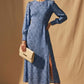 Florence Floral Printed Dress - Blue