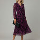 Judy Pleated Midi Dress - Purple
