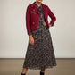 Vivi Light Crop Suede Jacket - Burgundy