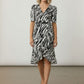 Zoe Black and White Midi Dress