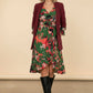 Jane Ruched Sleeve Blazer - Burgundy