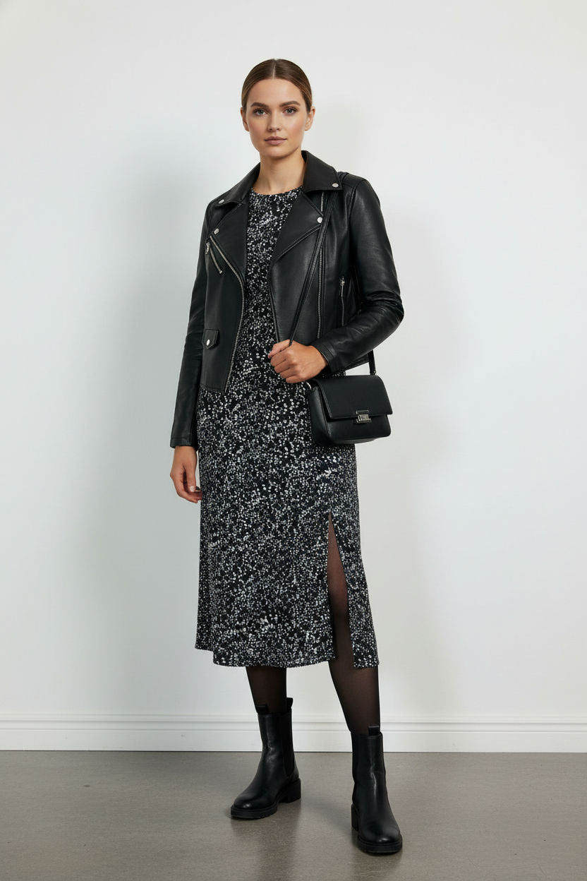 Bia Faux Leather Jacket - Black