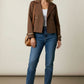 Ciara Button Down Midi Trench Coat - Brown