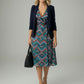 Sinead Slim Open Blazer with Ruched Sleeves - Navy