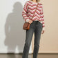 Kitty Striped Jumper - Pink