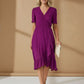 Sonya Ruffle Dress - Magenta