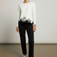 Brenda Heart Detail Long Sleeved Blouse- Ecru