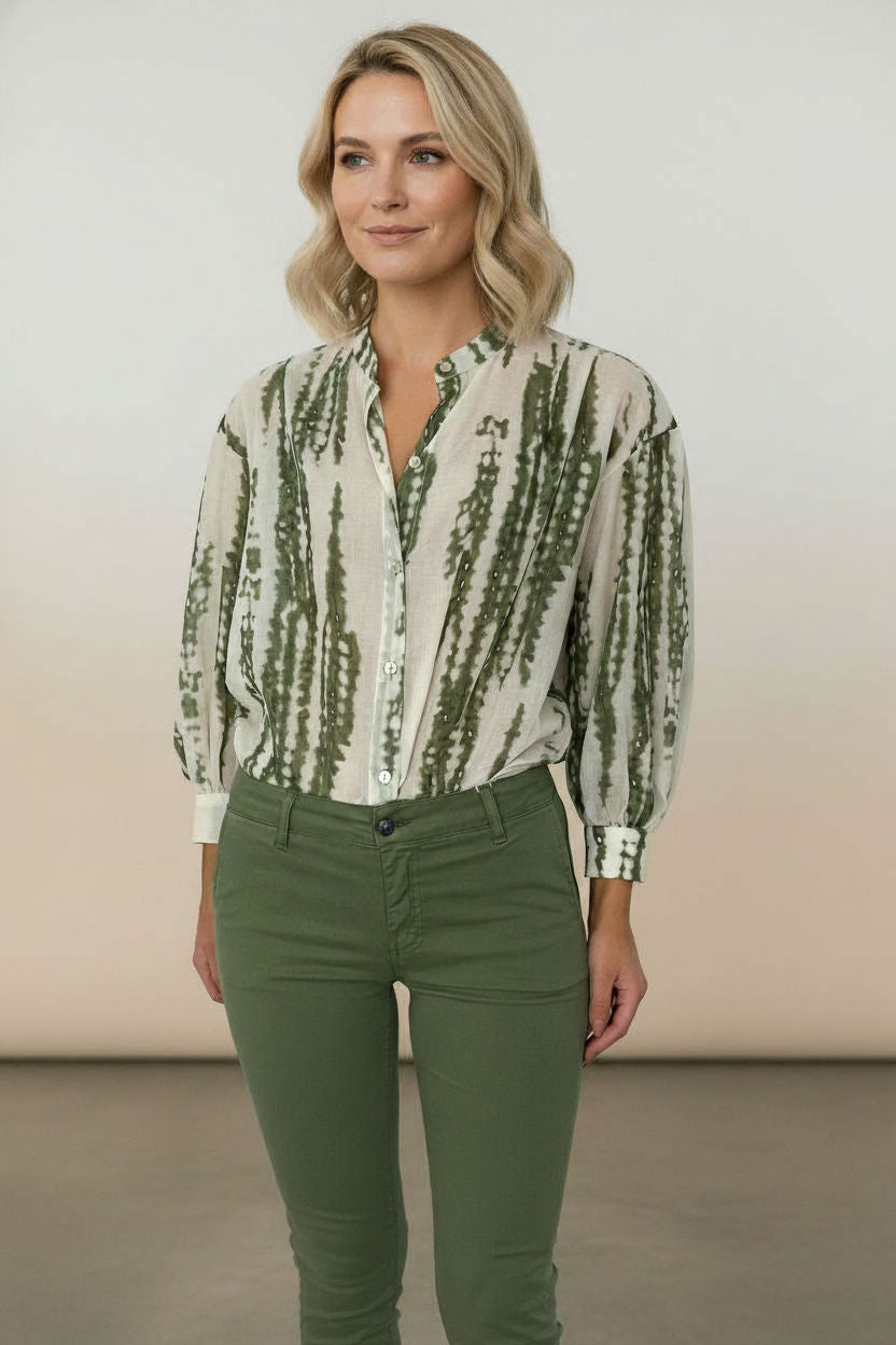 Martina Trousers with Front Pockets - Khaki