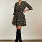 Bertie printed Short Dress - Black