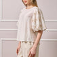 Teresa Balloon Sleeve Linen Top - Beige